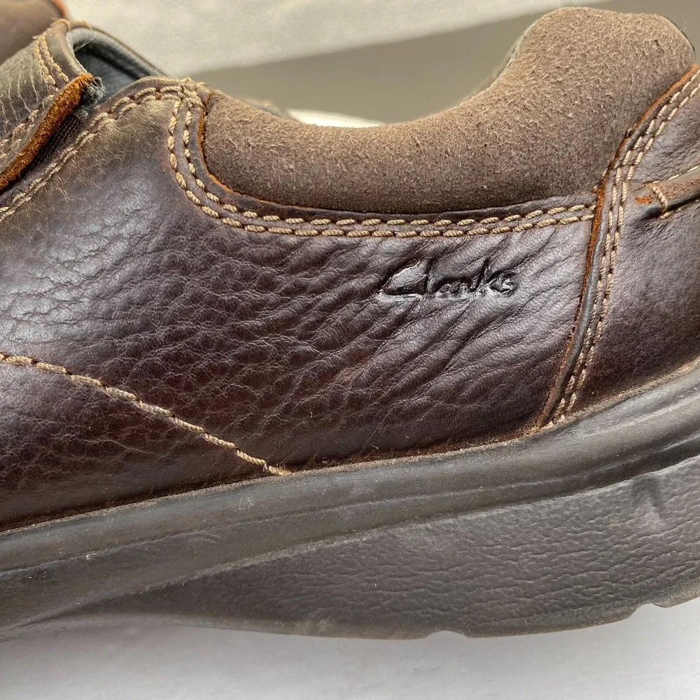 Clarks Cottrell Free Slip On‎ Sneakers Mens 10.5 M Brown Leather Casual Shoes